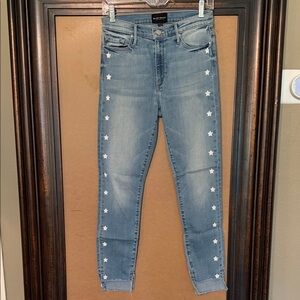 Black Orchid Denim Light Blue Star Skinny Jeans